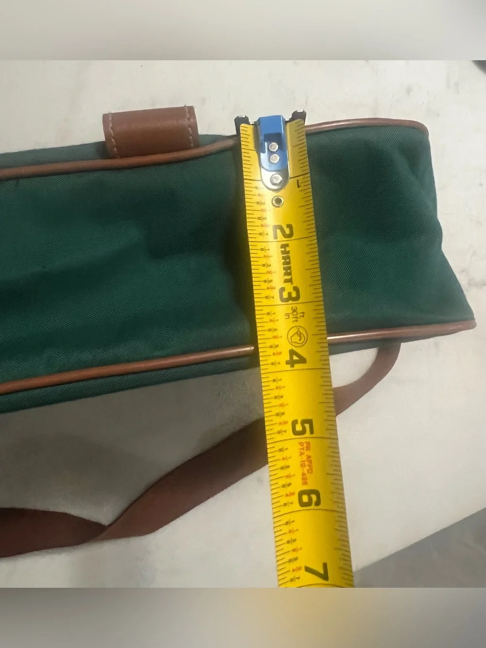 VTG Polo Ralph Lauren Shoulder Laptop Messenger Bag Green Brown Travel